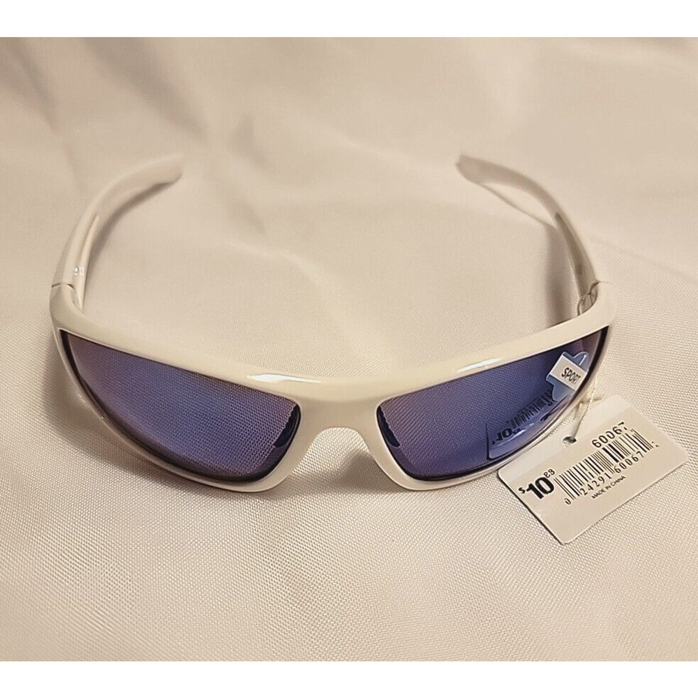 Piranha Sport Wrap Sunglasses White Frames Style # 60067